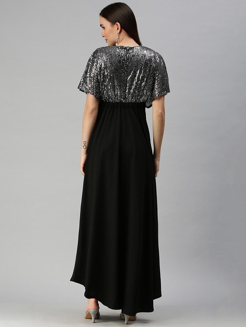women's foil print dress - 18390455 - Standard Image - 2