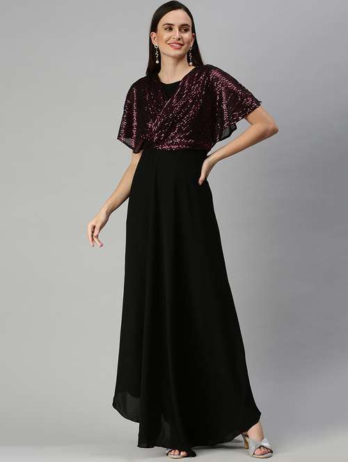 women's ruffle foil print dress - 18390456 -  Standard Image - 0