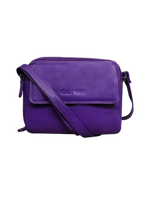 purple solid regular sling bag - 18390555 - Standard Image - 0