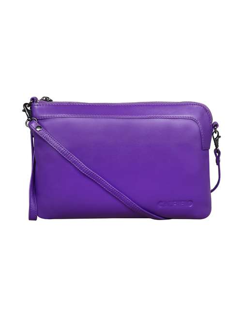 purple solid regular sling bag - 18390556 -  Standard Image - 0