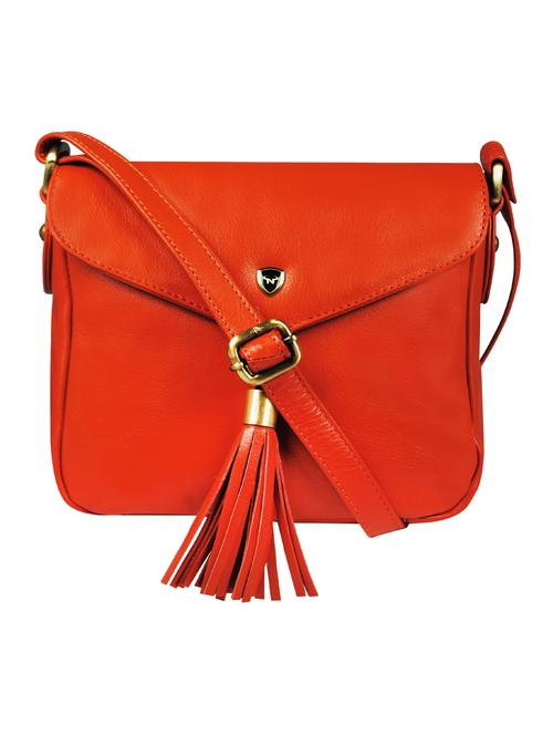 orange solid regular sling bag - 18390572 -  Standard Image - 0
