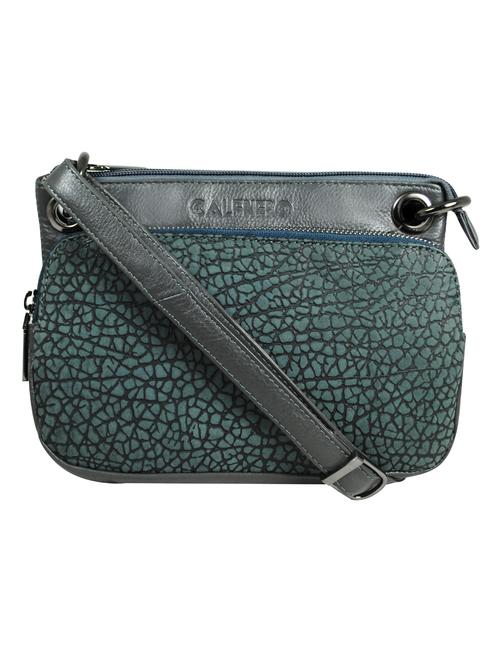 grey textured regular sling bag - 18390583 -  Standard Image - 0