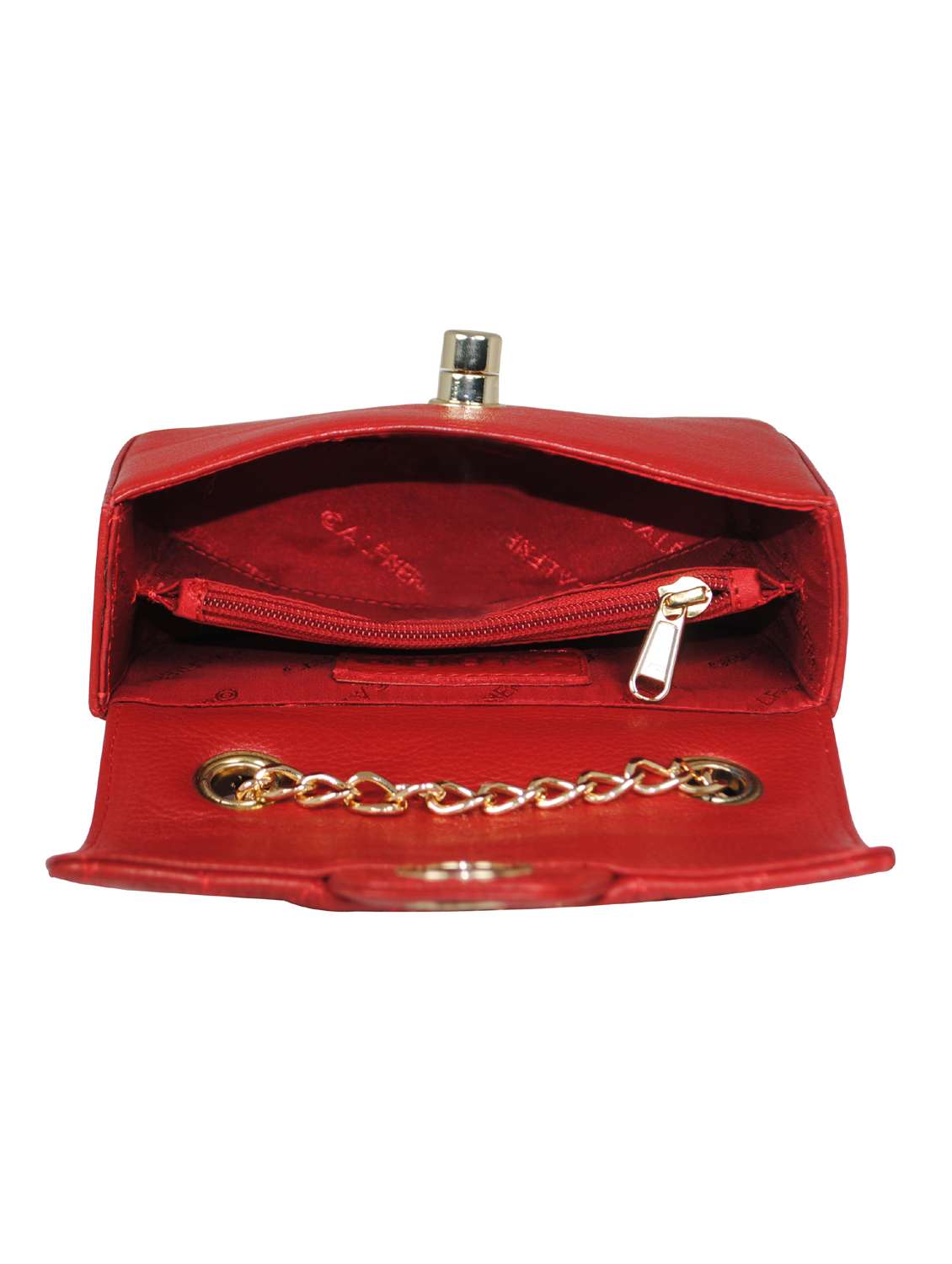 red textured regular sling bag - 18390599 -  Standard Image - 2