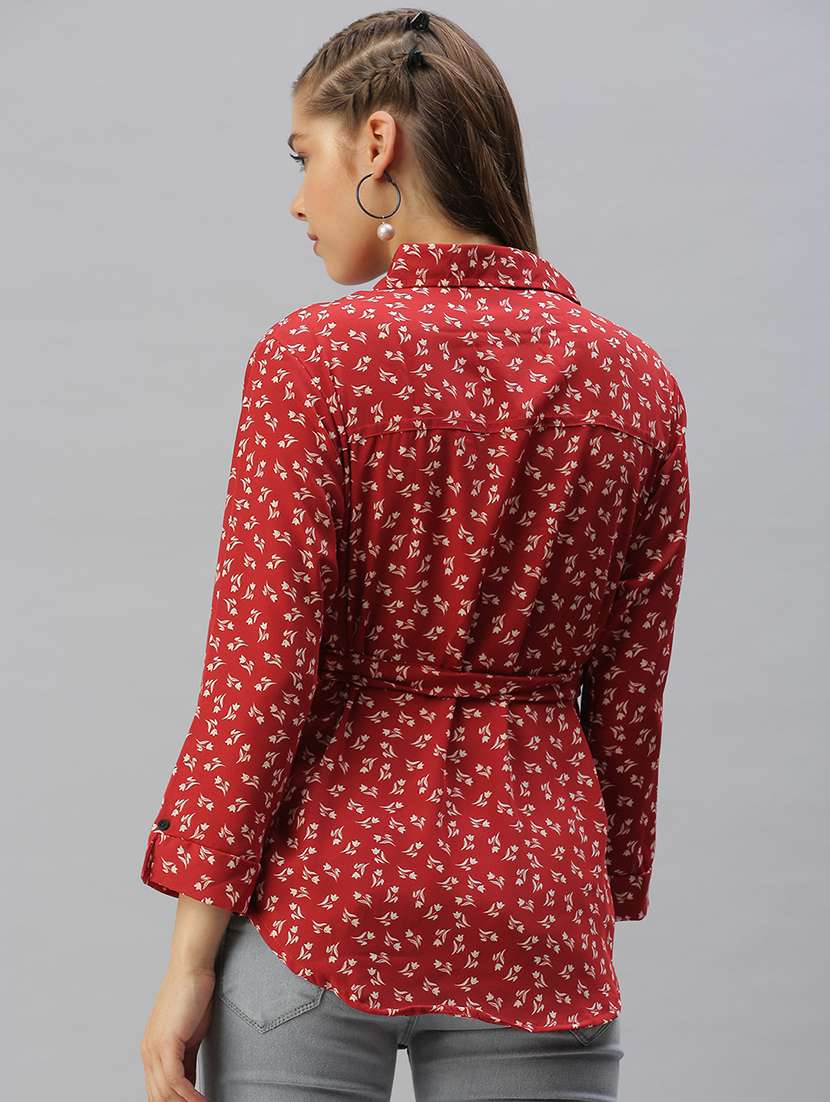 shirt collar floral regular shirt - 18390847 -  Standard Image - 2