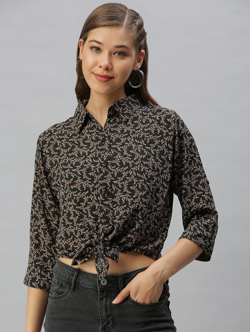 shirt collar floral regular shirt - 18390860 -  Zoom Image - 0