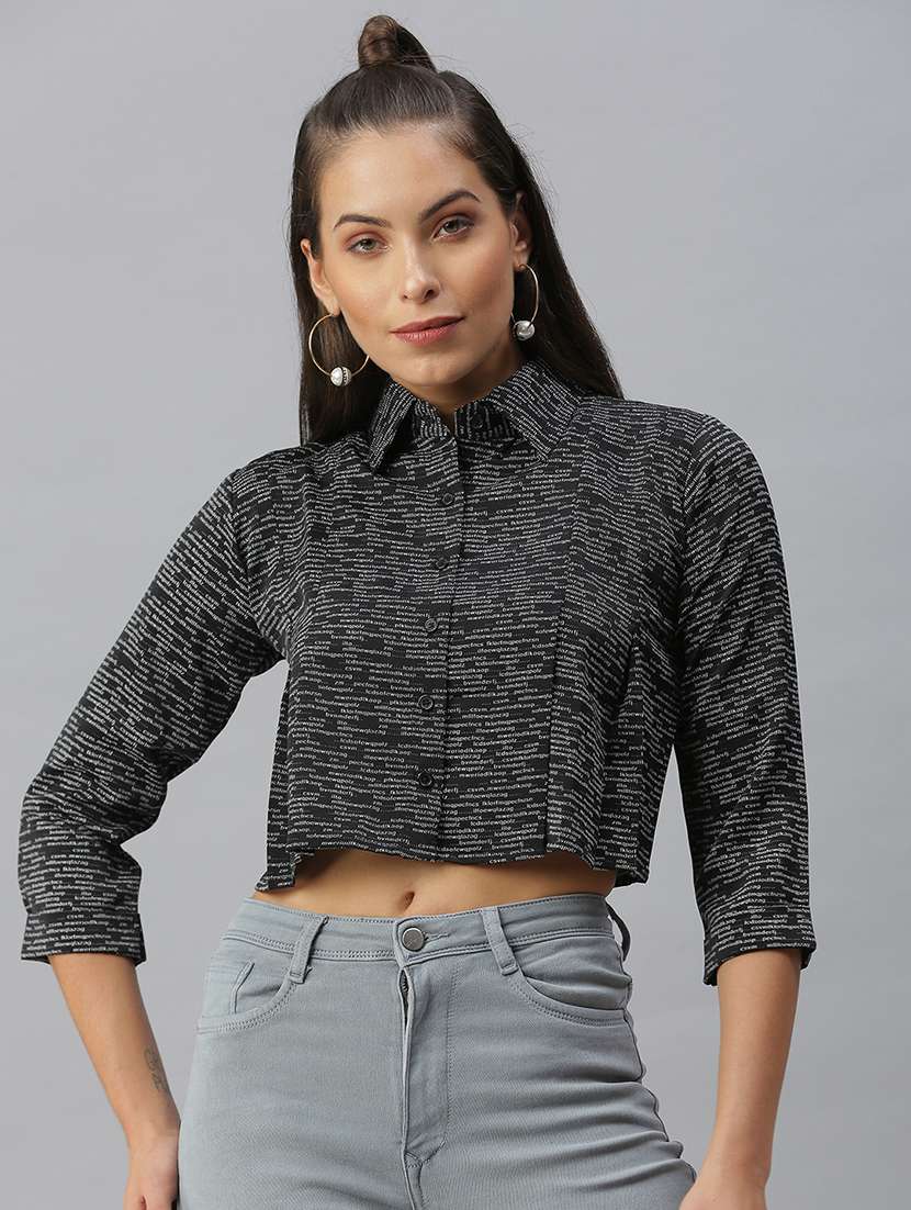shirt collar printed regular shirt - 18390867 -  Zoom Image - 0