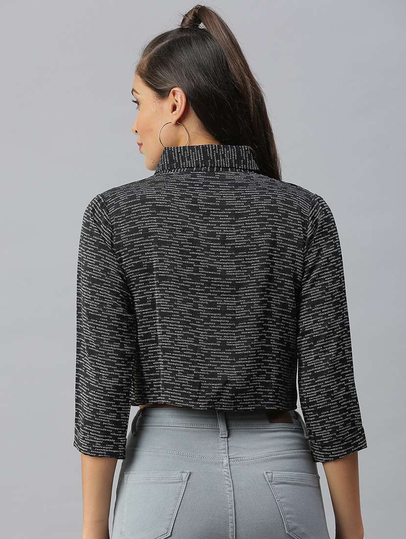 shirt collar printed regular shirt - 18390867 - Standard Image - 2