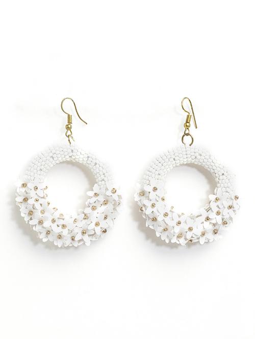 white brass chandballi earring - 18390880 -  Standard Image - 0