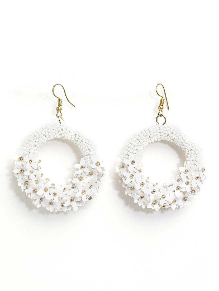 white brass chandballi earring - 18390880 -  Zoom Image - 0