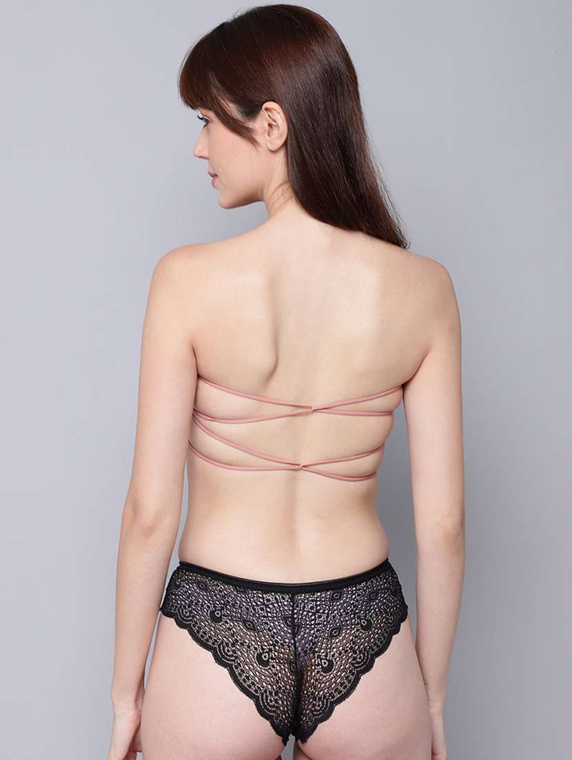 multi colored solid bra and panty set - 18390976 -  Standard Image - 2