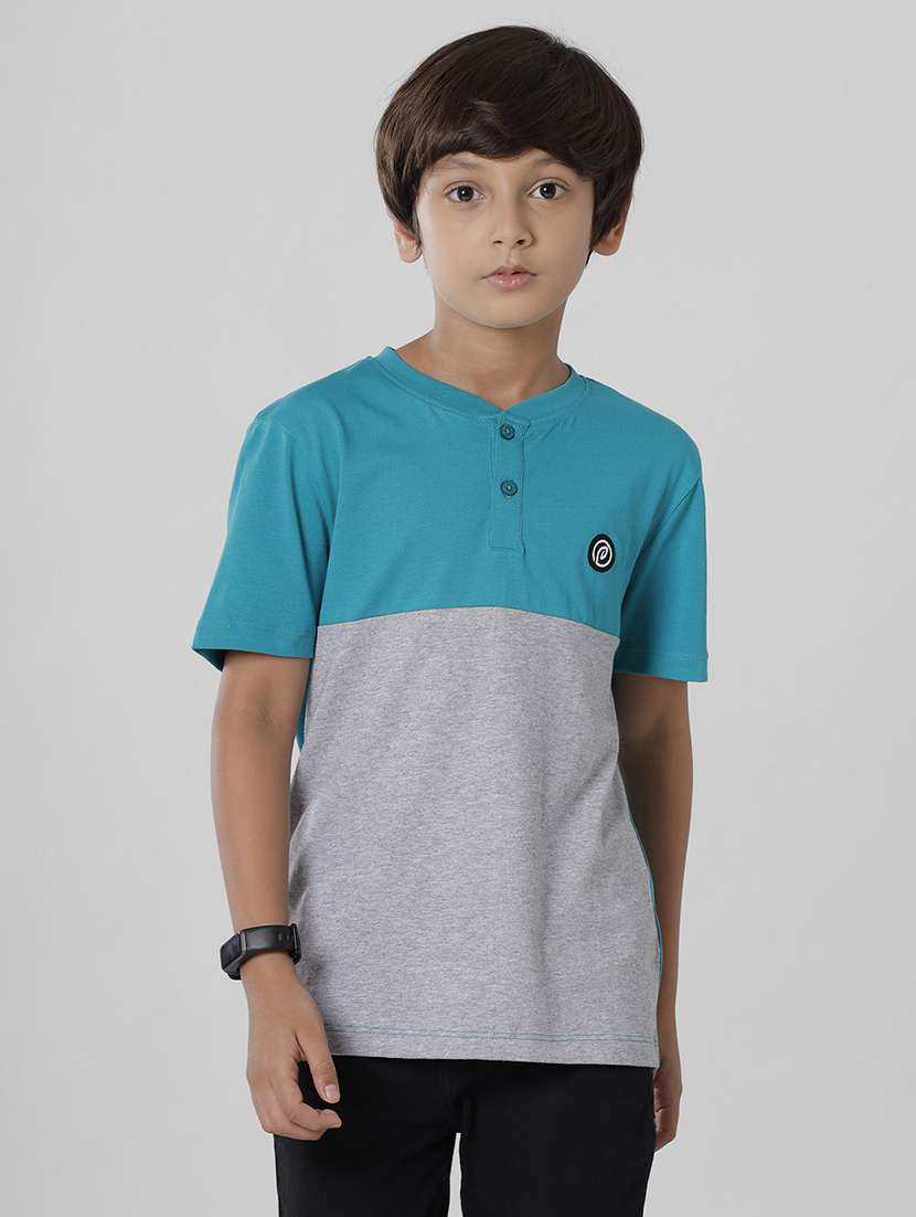 green color block regular t-shirt