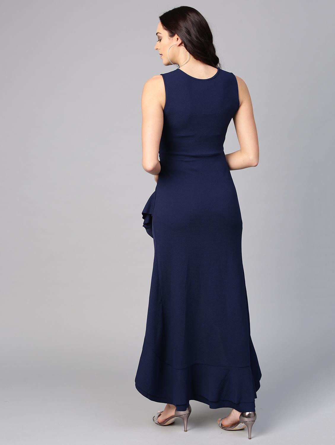 short sleeved solid maxi dress - 18391825 - Standard Image - 2