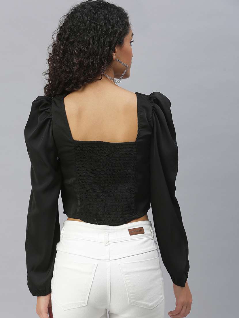women's crop v neck top - 18392035 -  Standard Image - 2