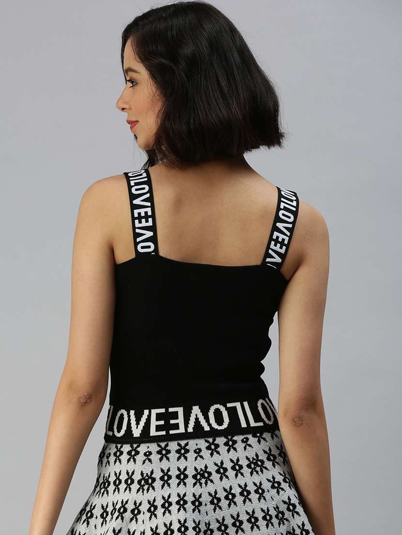 sleeveless solid crop top - 18392043 -  Standard Image - 2