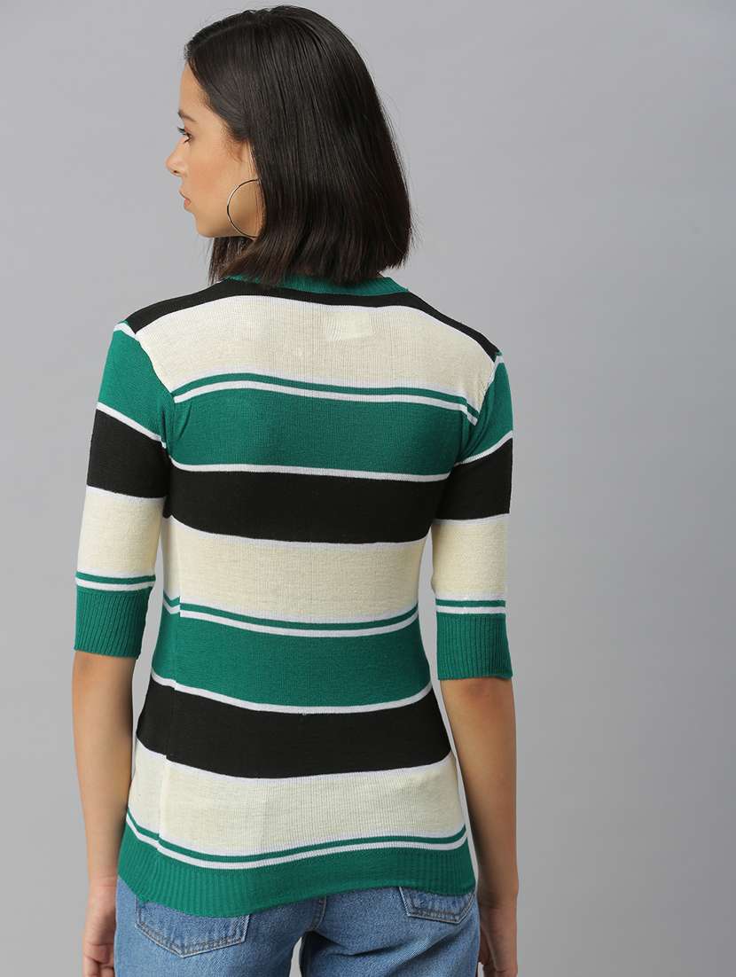 short sleeved striped regular top - 18392126 -  Standard Image - 2