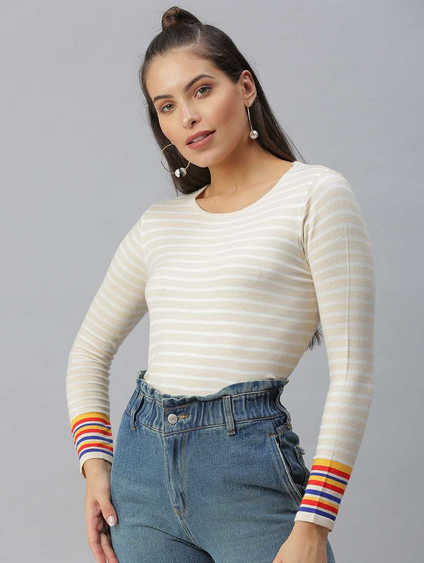 women's straight round neck top - 18392127 -  Standard Image - 2