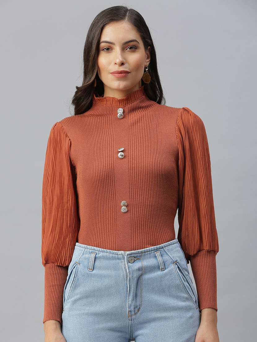 bishop sleeve solid top 