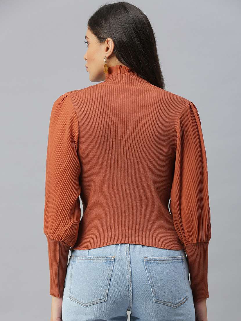 bishop sleeve solid top  - 18392181 -  Standard Image - 2