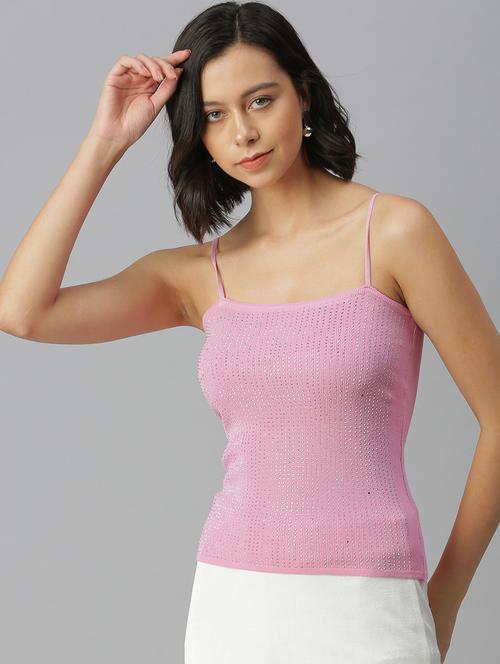 women's straight shoulder strap top - 18392184 - Standard Image - 0