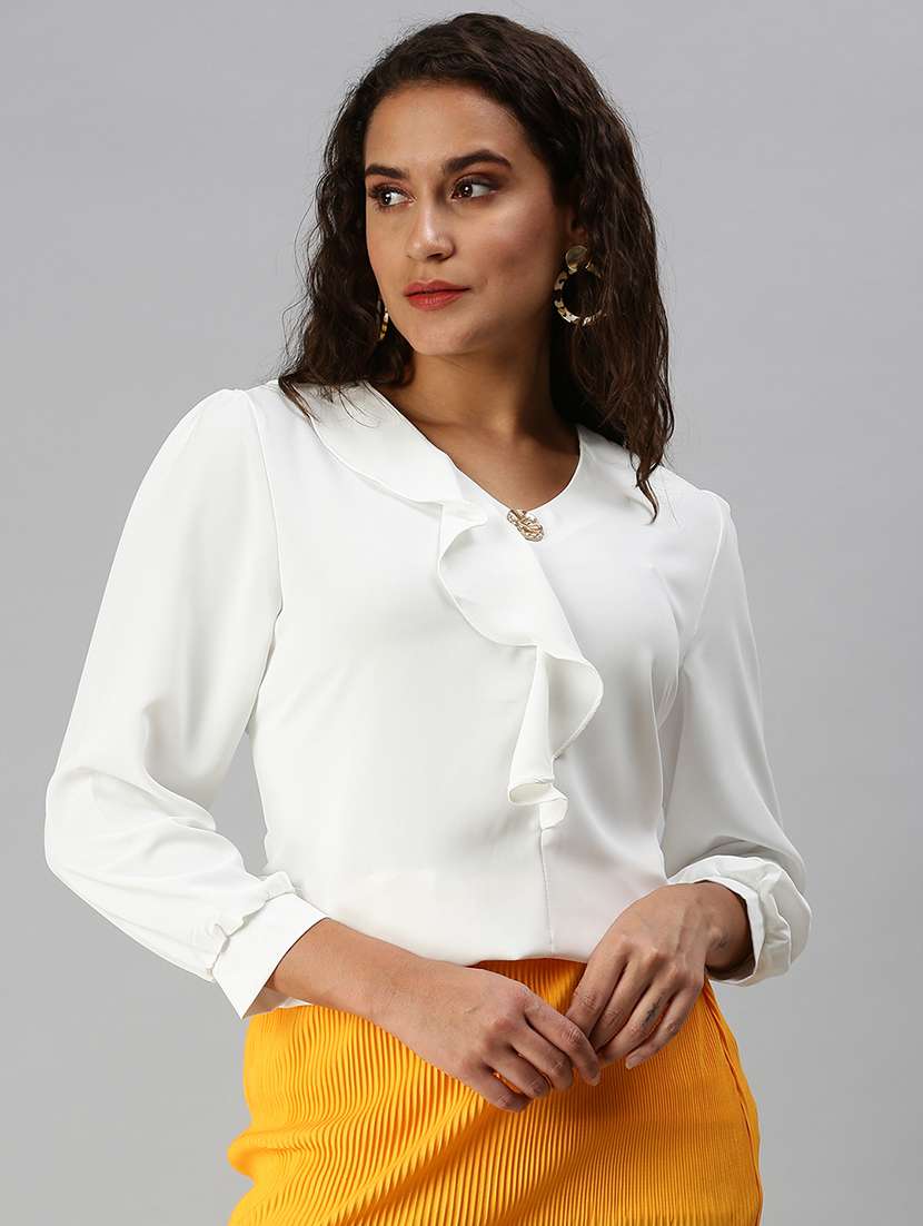 puff sleeved solid crop top