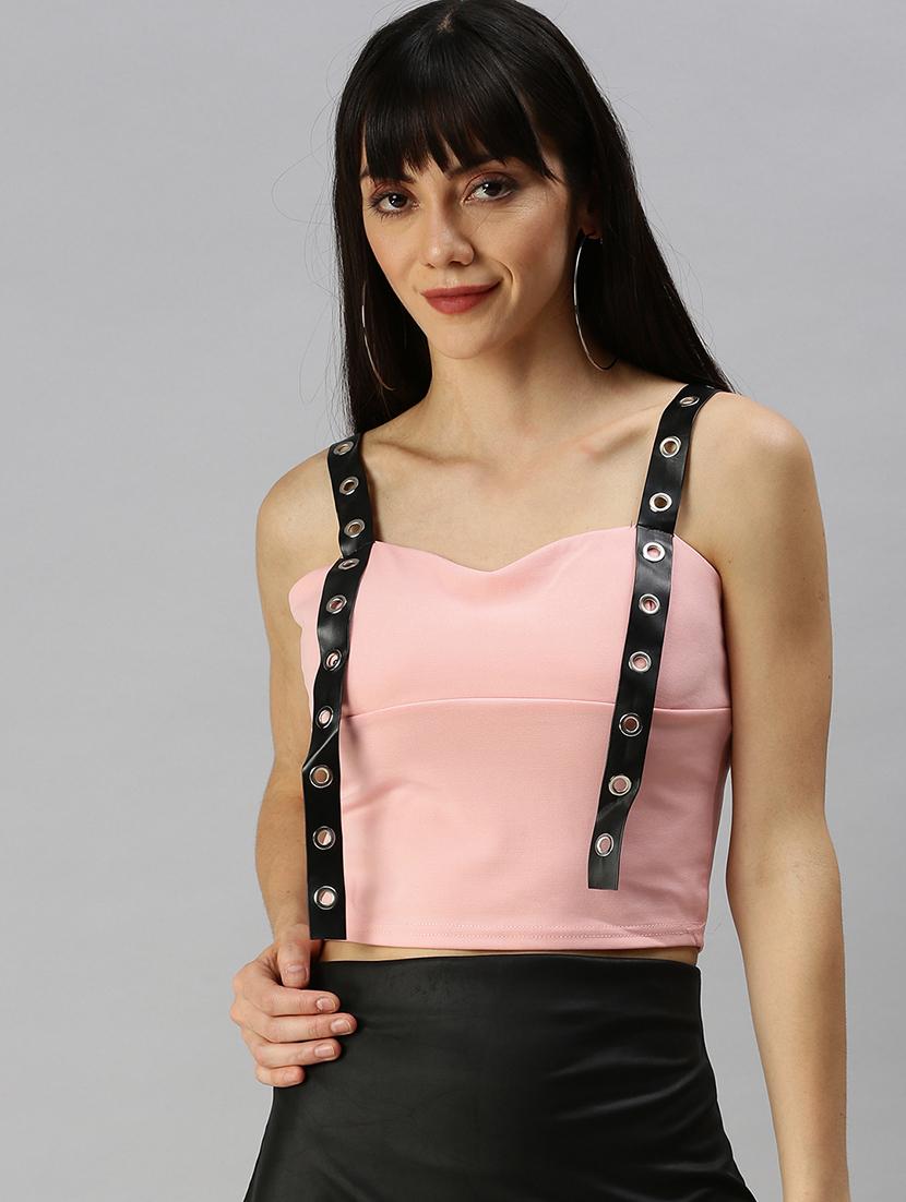 women's crop shoulder strap top - 18392280 - Zoom Image - 0