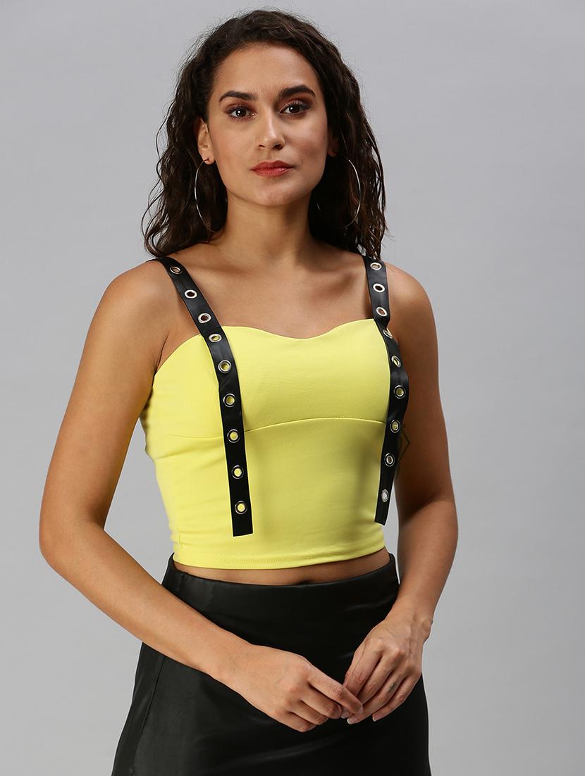 women's crop shoulder strap top - 18392281 -  Zoom Image - 0