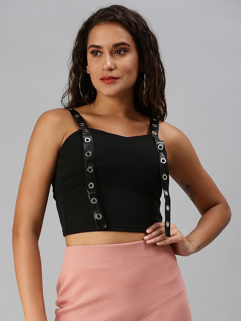 women's crop shoulder strap top - 18392282 -  Zoom Image - 0