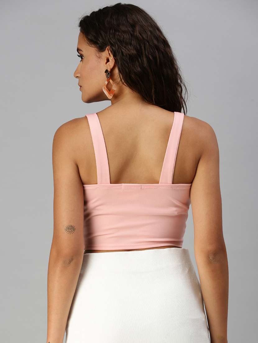 women's crop shoulder strap top - 18392285 -  Standard Image - 2