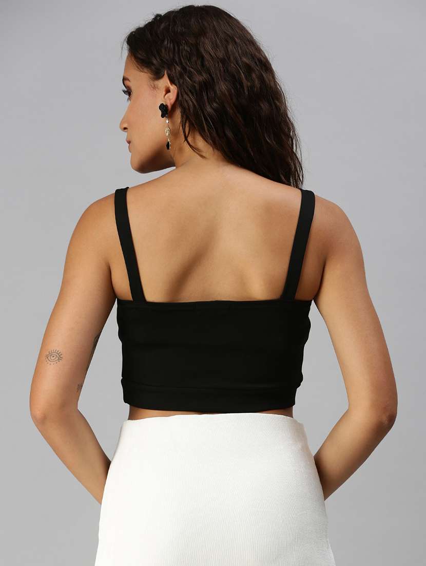 women's crop shoulder strap top - 18392287 -  Standard Image - 2