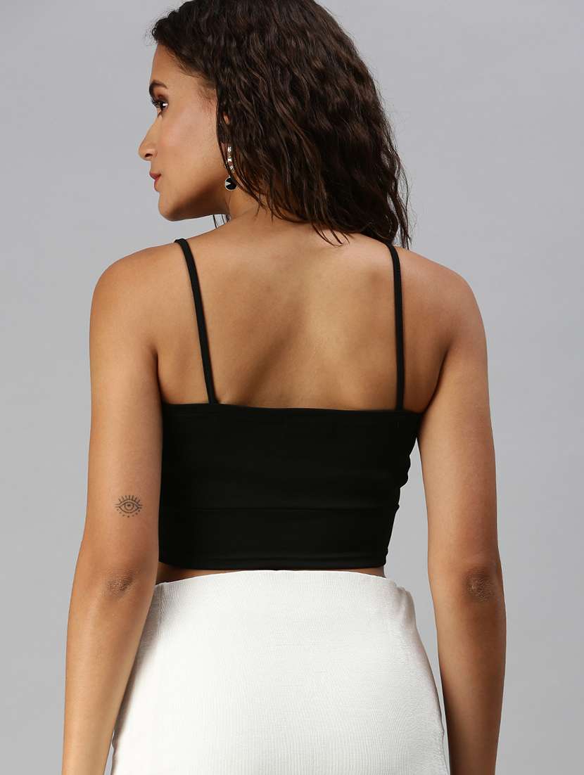 women's crop shoulder strap top - 18392296 -  Standard Image - 2