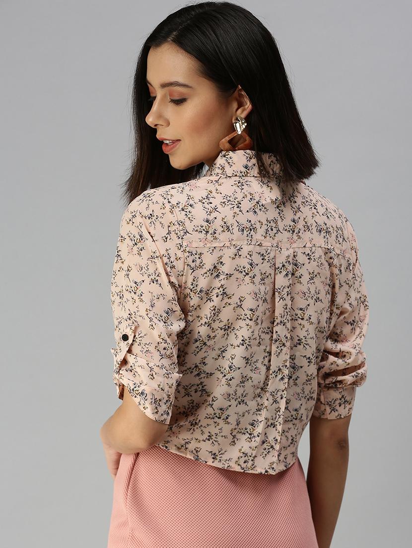 women's crop collared top - 18392304 -  Standard Image - 2