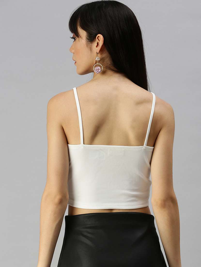 women's crop shoulder strap top - 18392309 -  Standard Image - 2