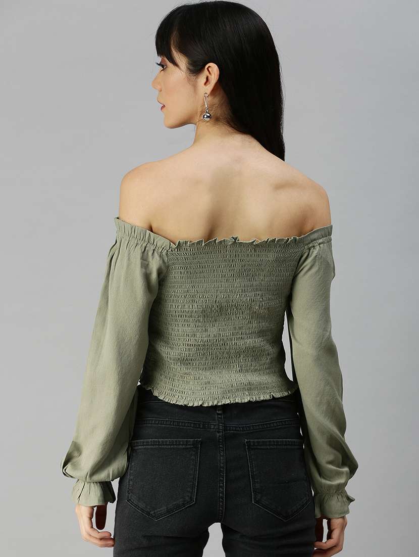 women's crop off shoulder top - 18392312 -  Standard Image - 2