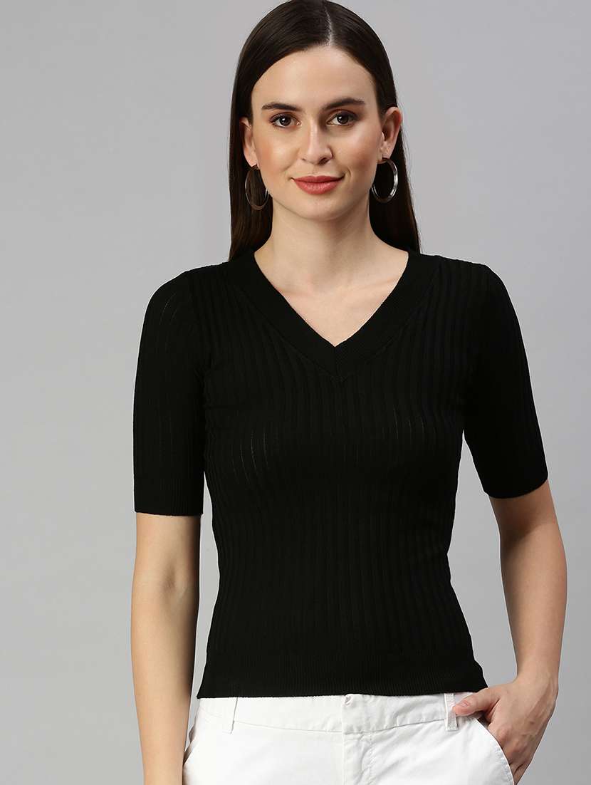 short sleeved solid regular top