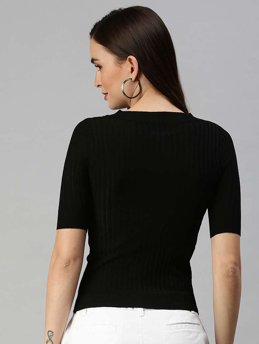 short sleeved solid regular top - 18392325 -  Standard Image - 2