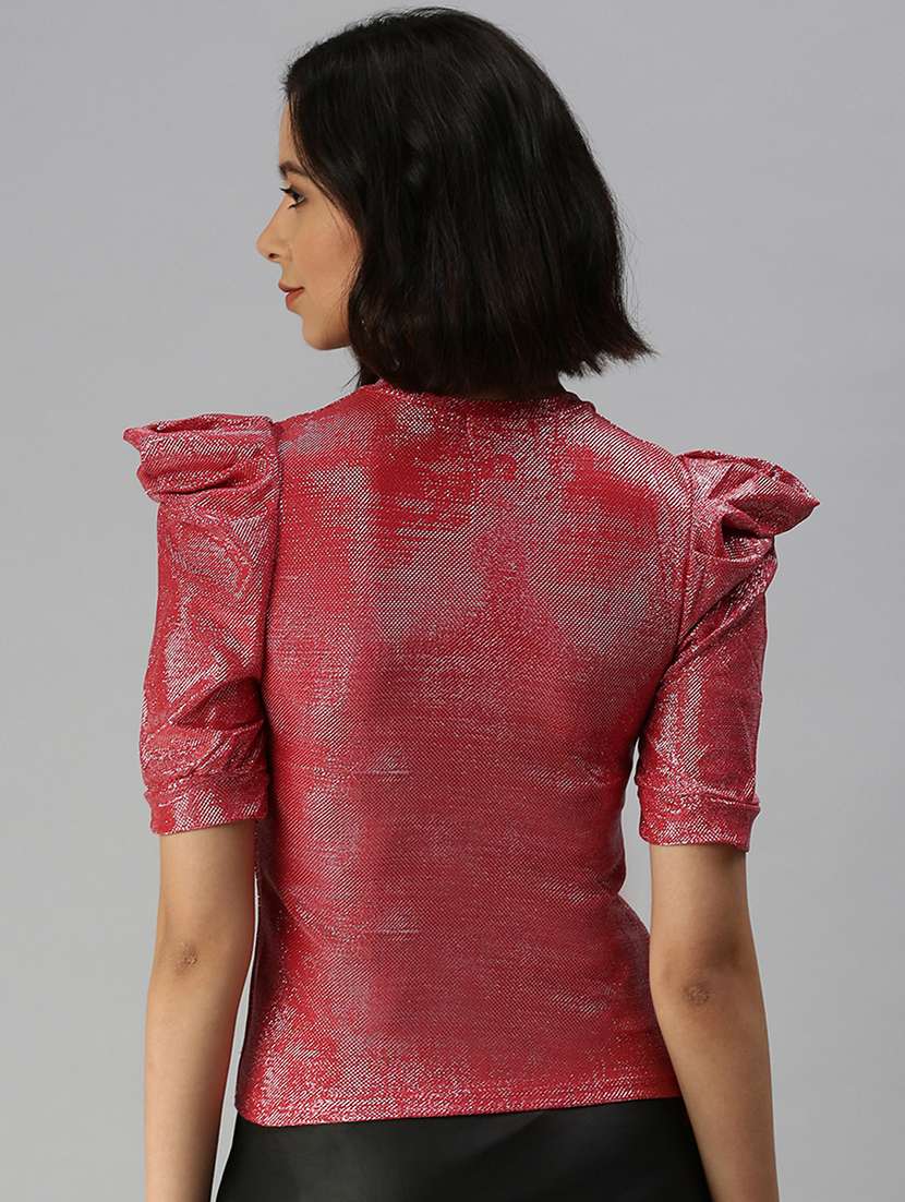 women's straight round neck top - 18392331 -  Standard Image - 2