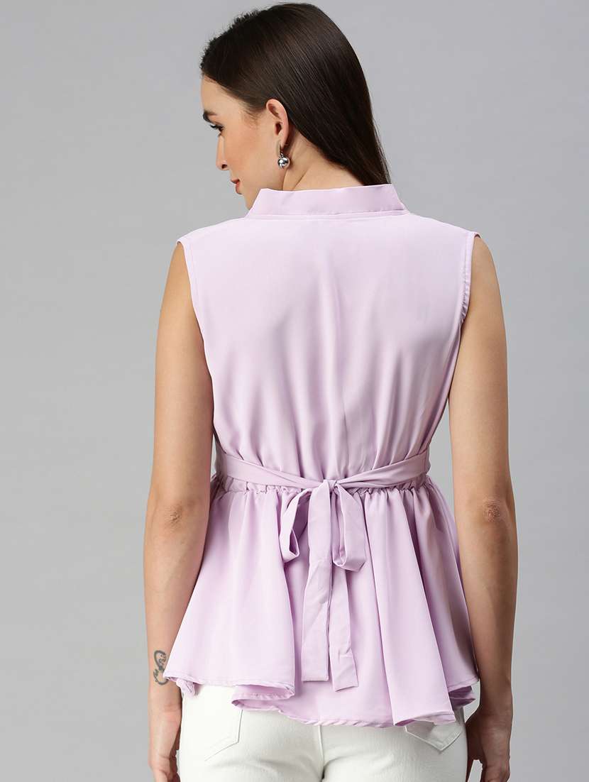 women's peplum v neck top - 18392377 -  Standard Image - 2