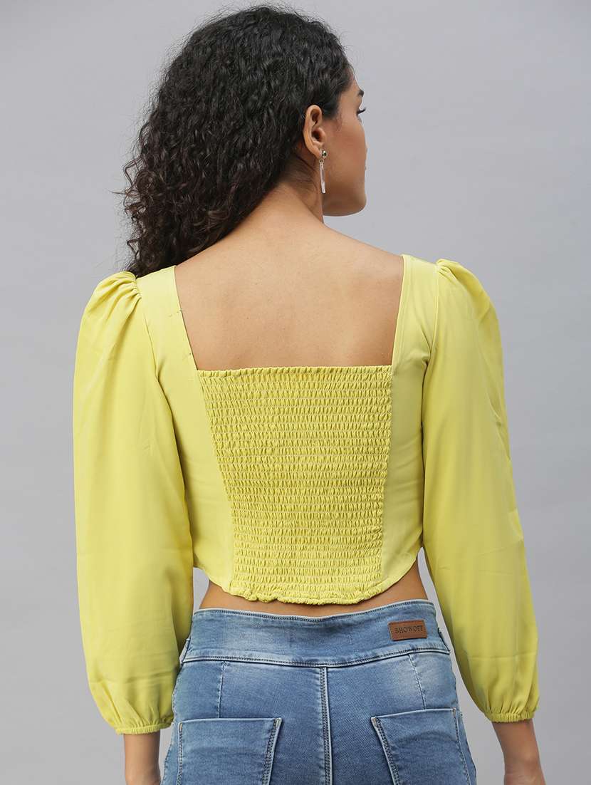 women's crop v neck top - 18392387 -  Standard Image - 2