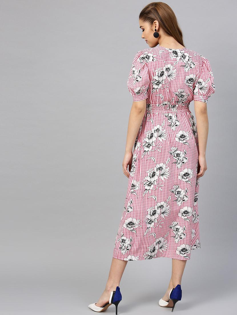 v-neck printed shirt dress - 18392495 - Standard Image - 2