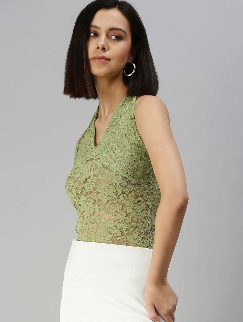 women's open back & tie halter neck top - 18392664 -  Standard Image - 2