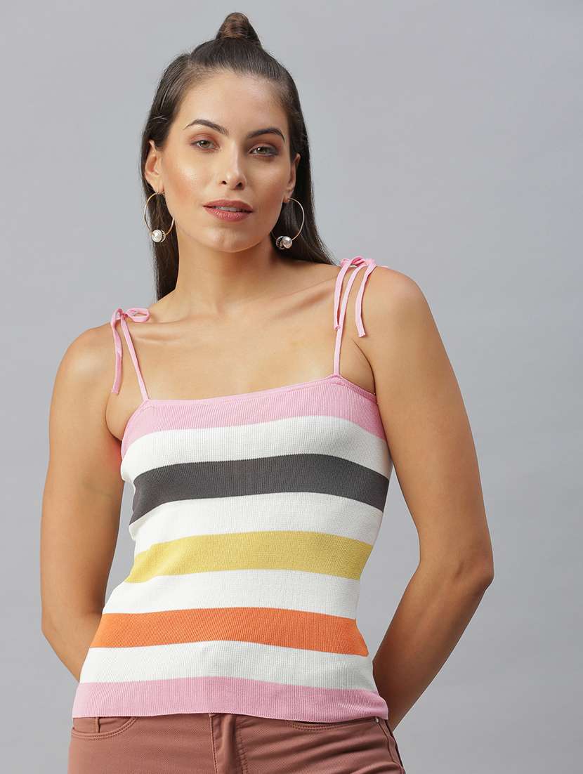 women's straight shoulder strap top