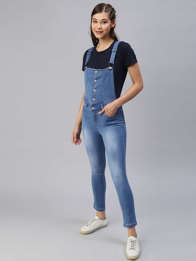 blue cotton dungaree jumpsuit - 18392917 -  Standard Image - 2