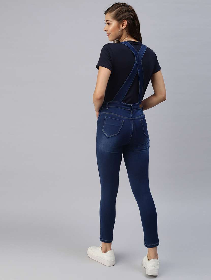blue cotton dungaree jumpsuit - 18392918 -  Standard Image - 2