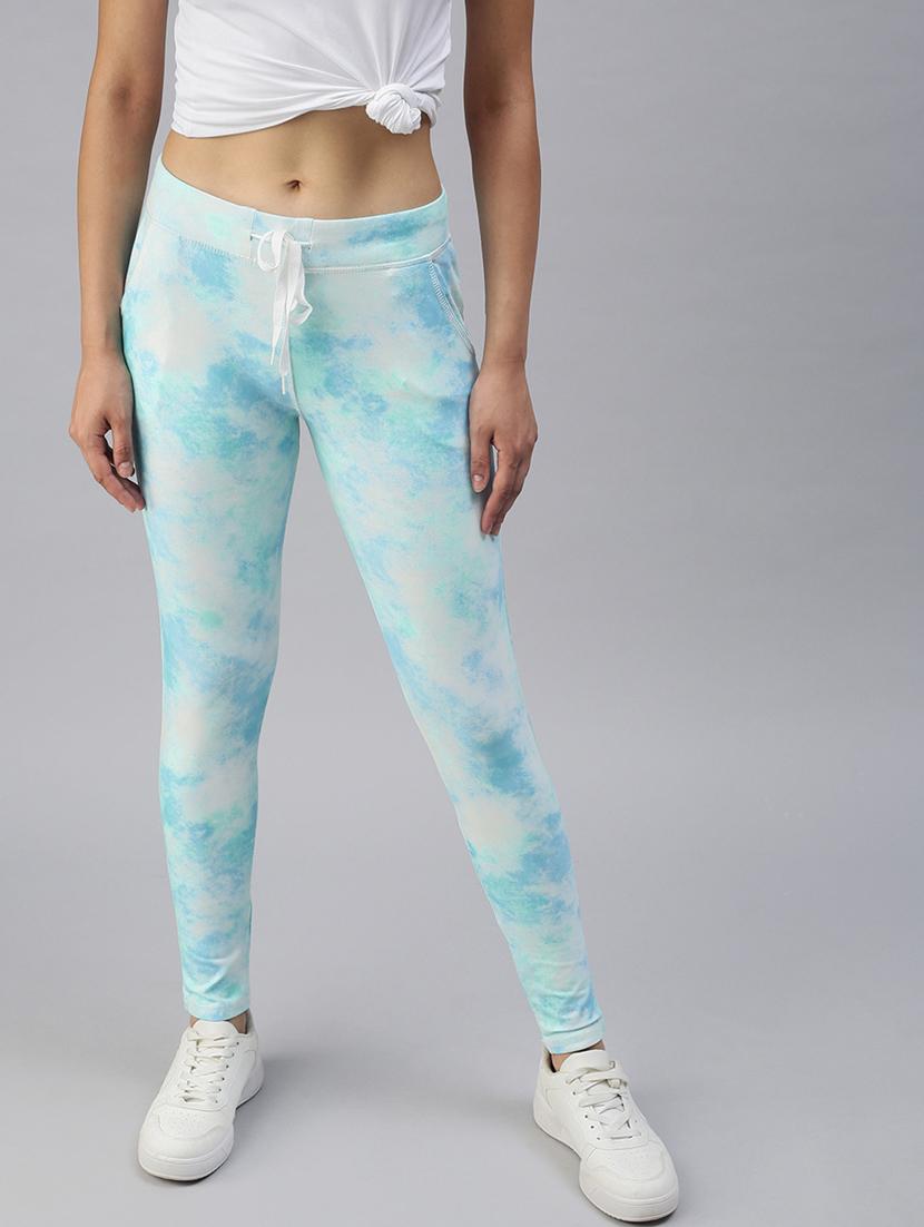 blue printed track pant - 18392937 -  Zoom Image - 0
