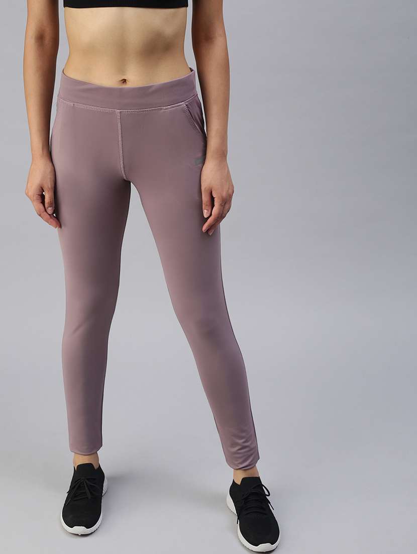 mid rise solid track pant