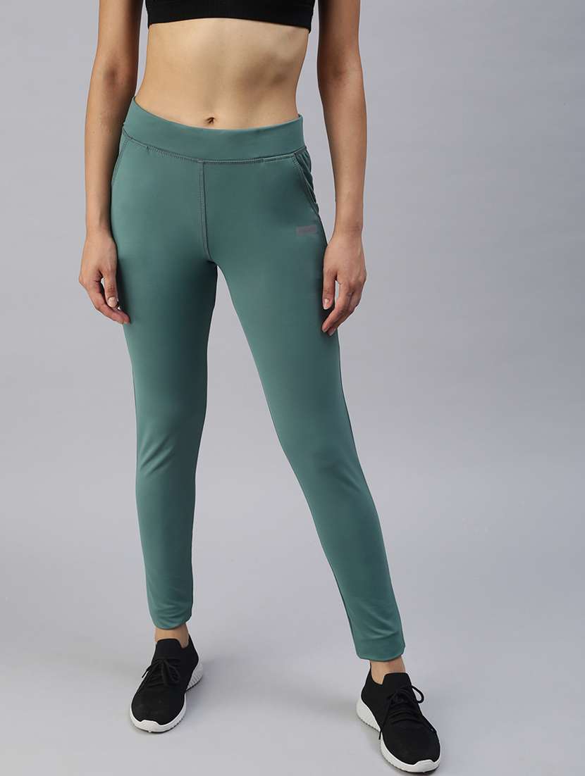 mid rise solid track pant