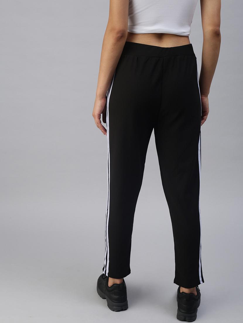 mid rise solid track pant - 18392946 - Standard Image - 2