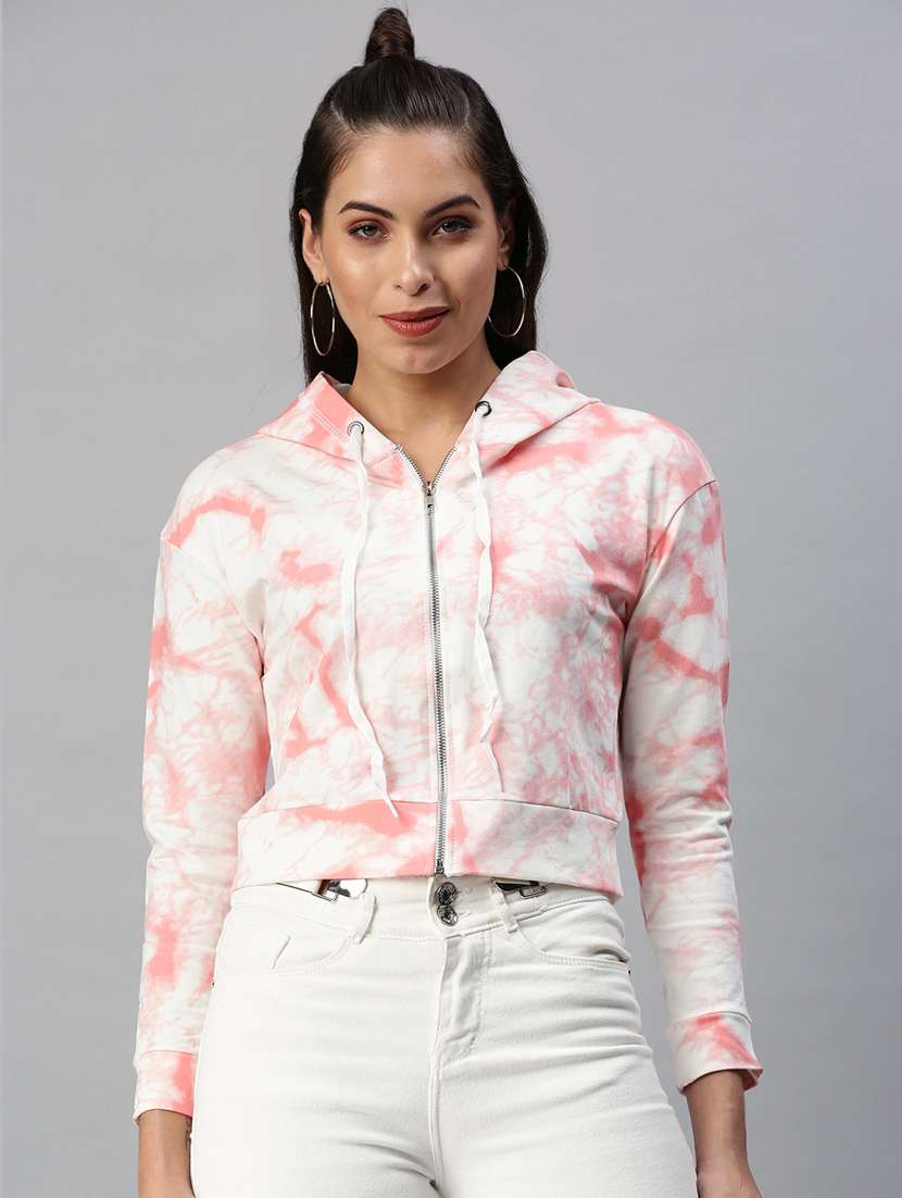 women tie & dye hooded sweatshirt