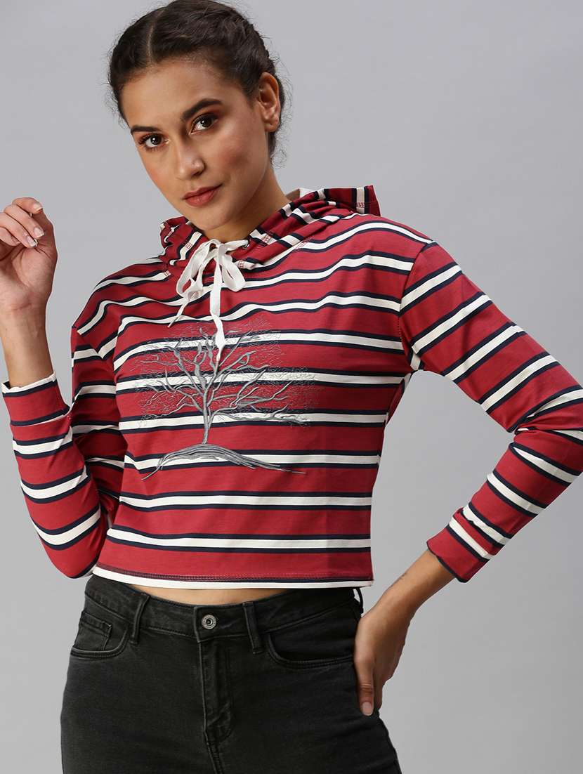 women's striped sweatshirt