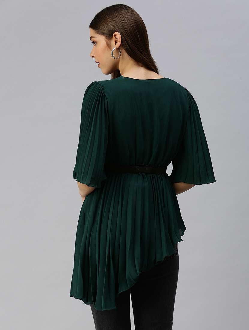 women's asymmetric v neck top - 18393018 -  Standard Image - 2